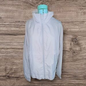 GAP Womens White Lightweight Windbreaker Jacket Full Zip Size M